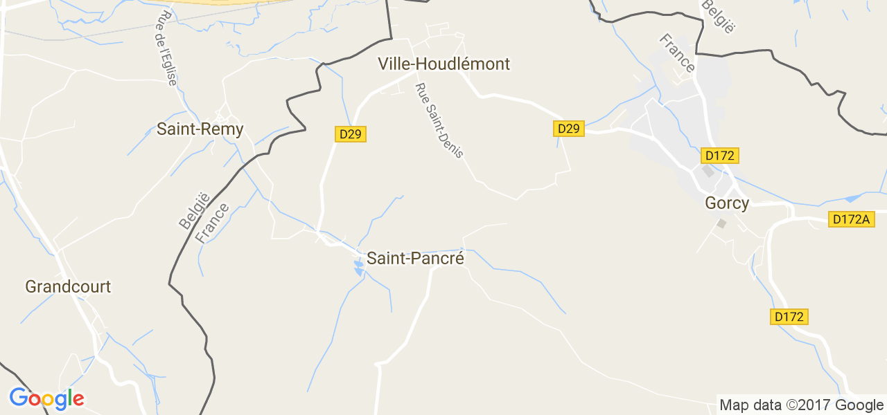 map de la ville de Saint-Pancré