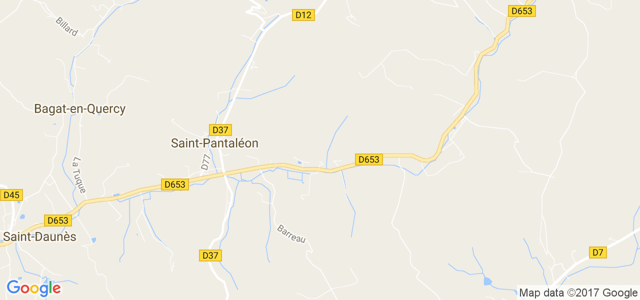 map de la ville de Saint-Pantaléon