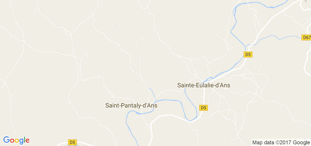 map de la ville de Saint-Pantaly-d'Ans