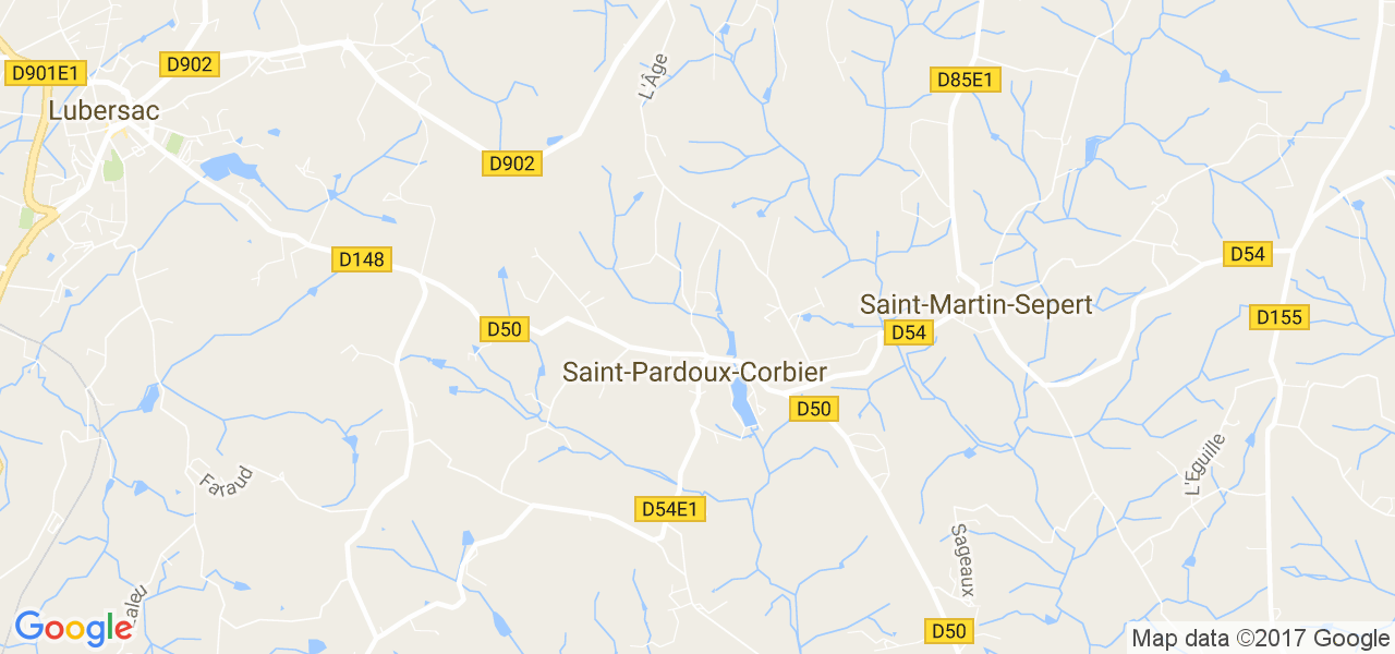 map de la ville de Saint-Pardoux-Corbier