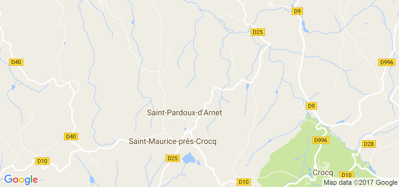 map de la ville de Saint-Pardoux-d'Arnet