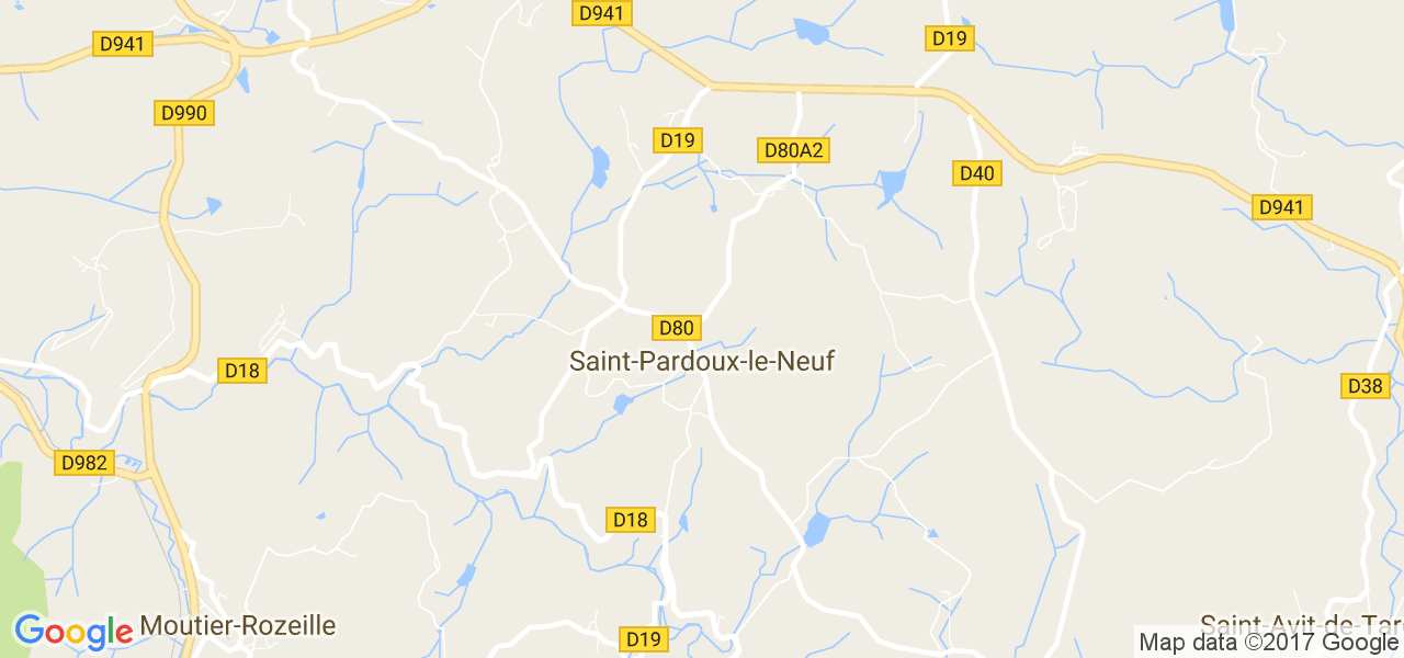 map de la ville de Saint-Pardoux-le-Neuf