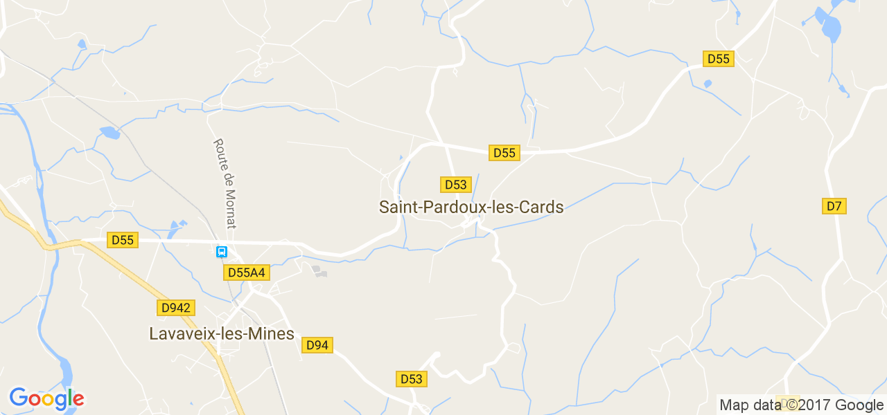 map de la ville de Saint-Pardoux-les-Cards