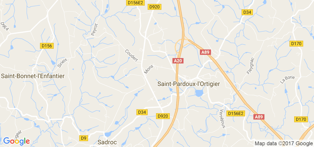 map de la ville de Saint-Pardoux-l'Ortigier