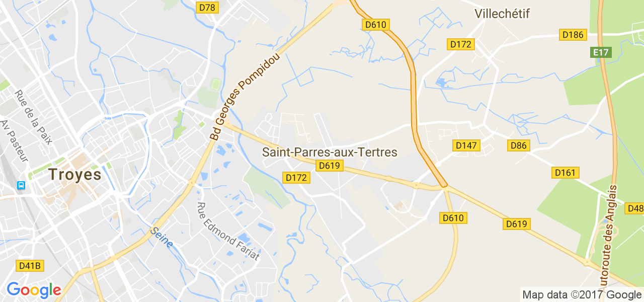 map de la ville de Saint-Parres-aux-Tertres