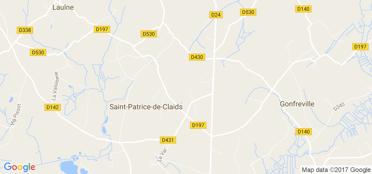 map de la ville de Saint-Patrice-de-Claids