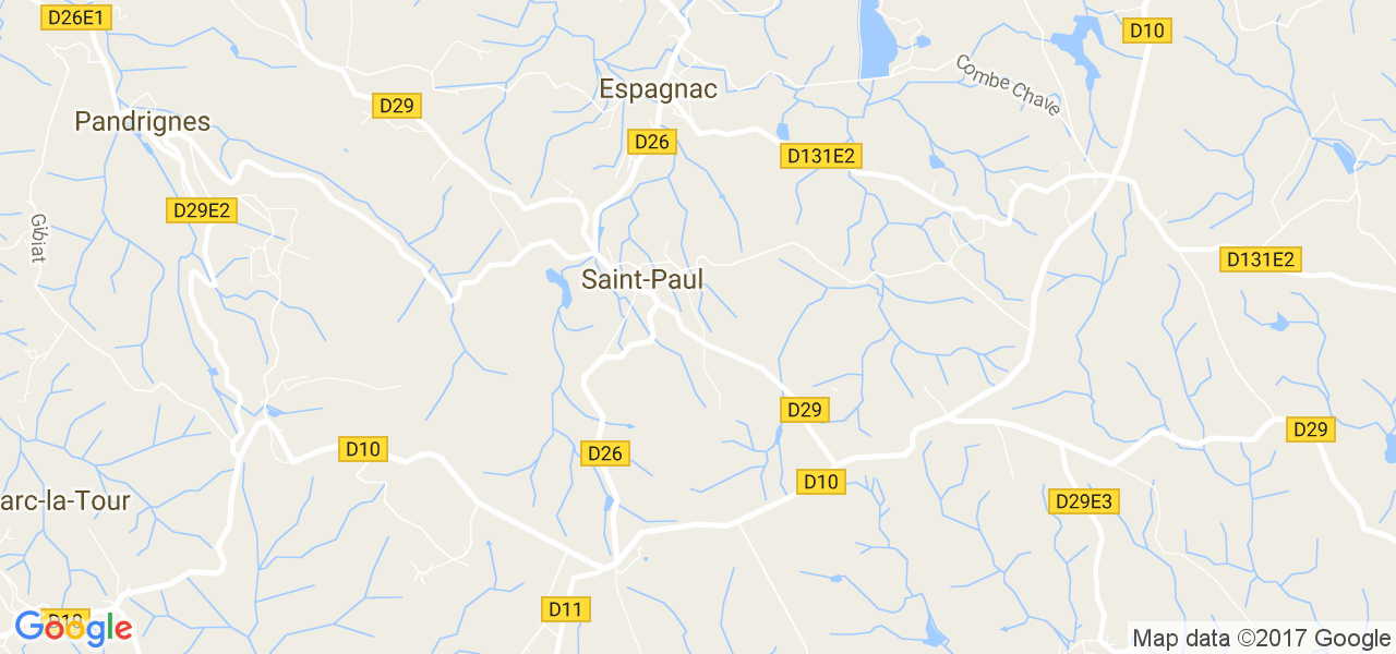 map de la ville de Saint-Paul