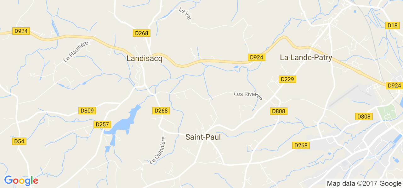 map de la ville de Saint-Paul