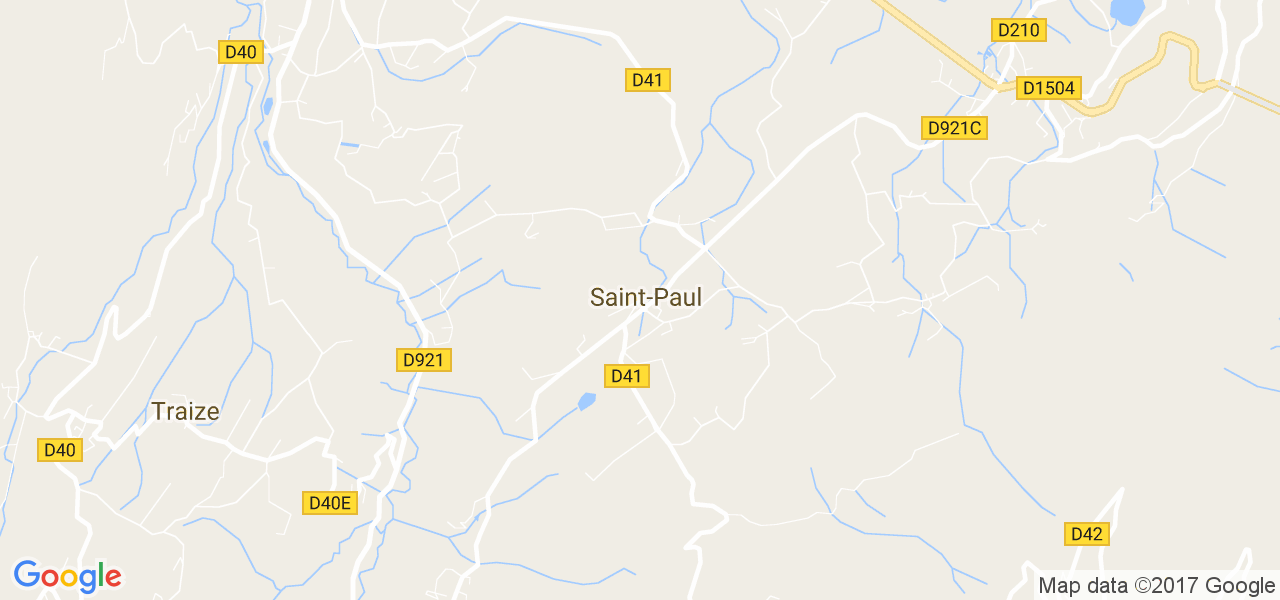 map de la ville de Saint-Paul