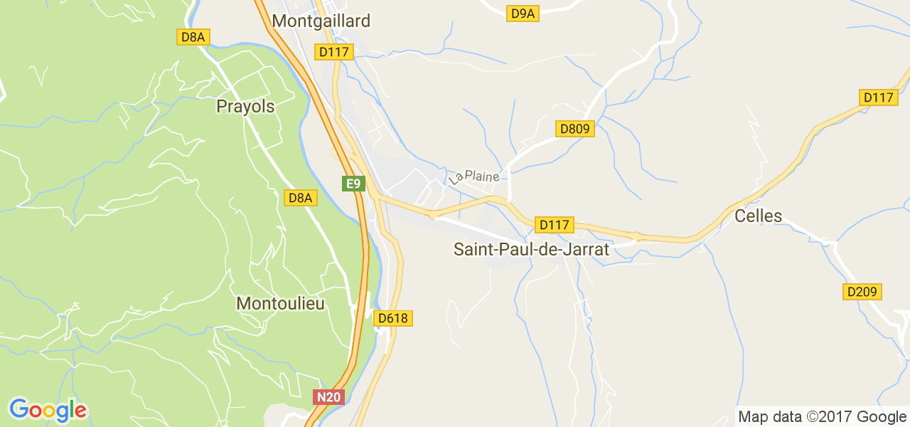 map de la ville de Saint-Paul-de-Jarrat