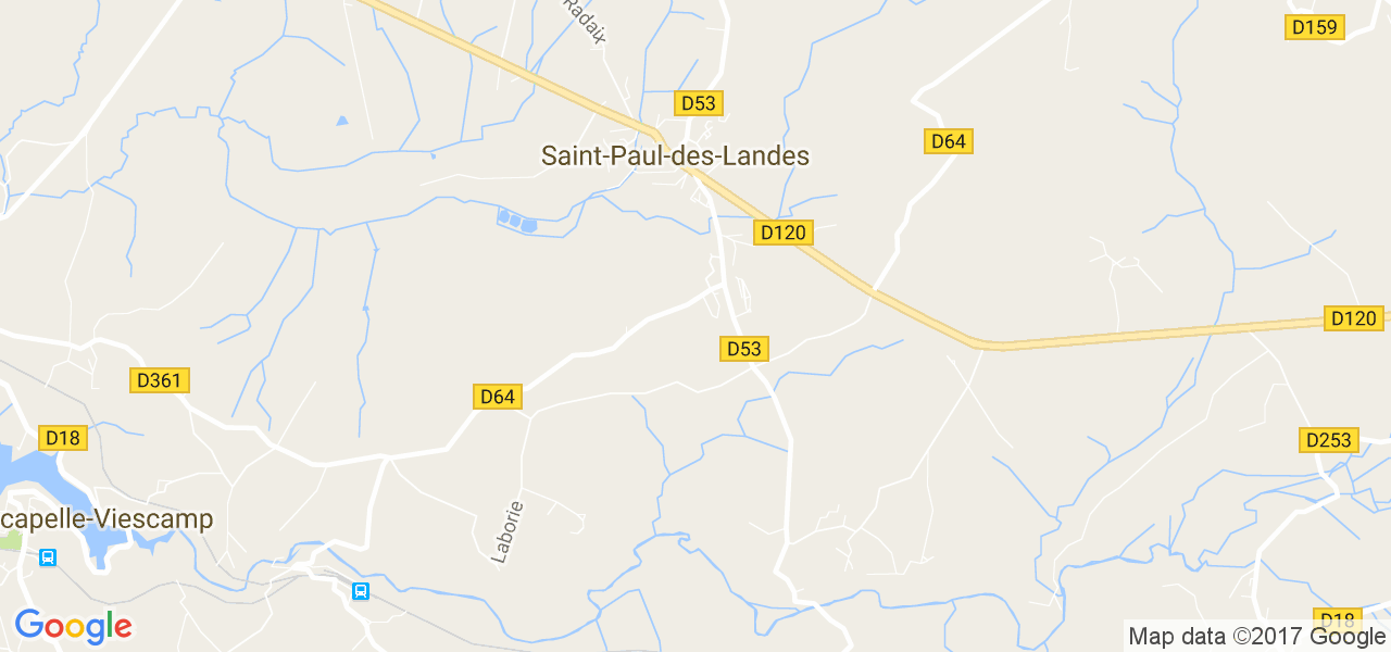 map de la ville de Saint-Paul-des-Landes