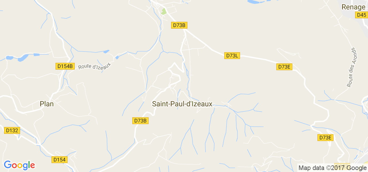 map de la ville de Saint-Paul-d'Izeaux