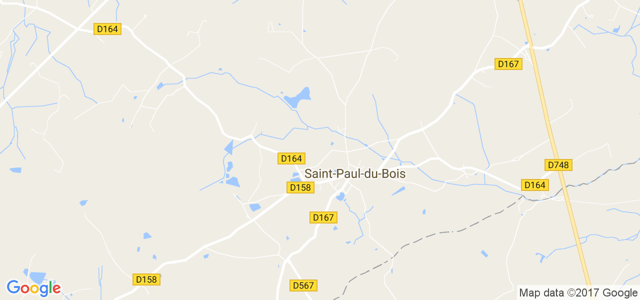 map de la ville de Saint-Paul-du-Bois