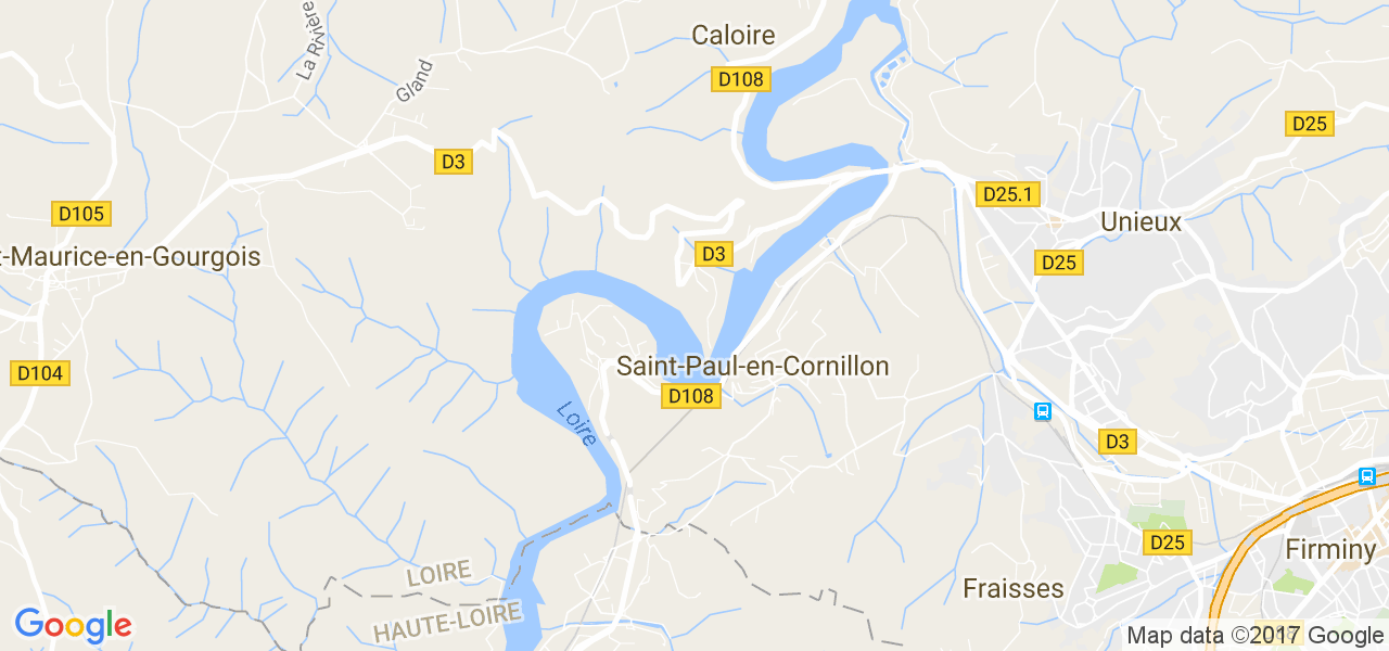 map de la ville de Saint-Paul-en-Cornillon