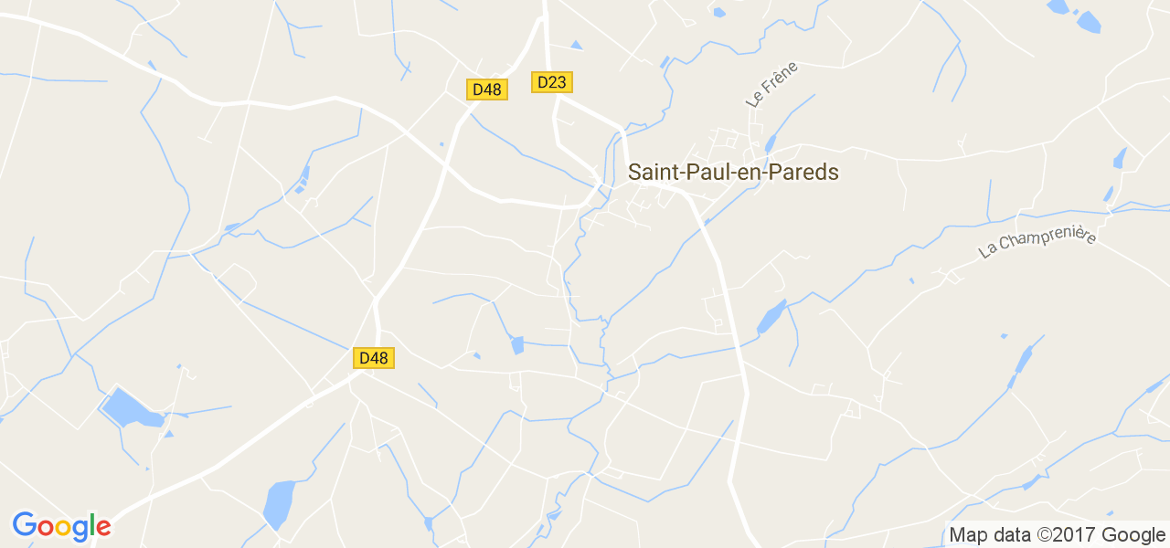 map de la ville de Saint-Paul-en-Pareds