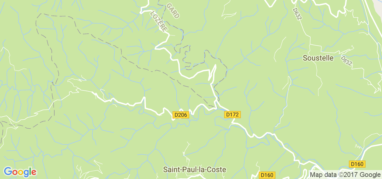 map de la ville de Saint-Paul-la-Coste