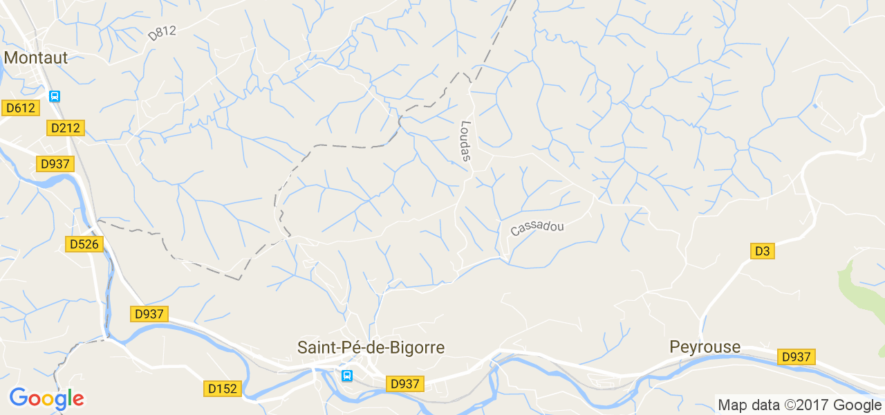 map de la ville de Saint-Pé-de-Bigorre