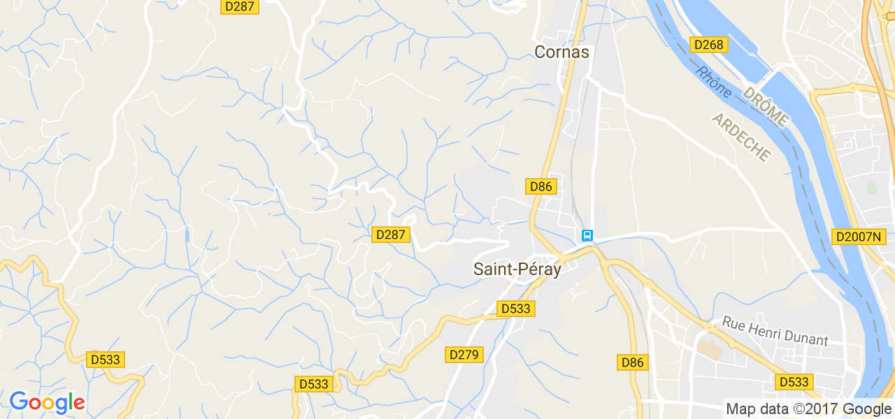 map de la ville de Saint-Péray