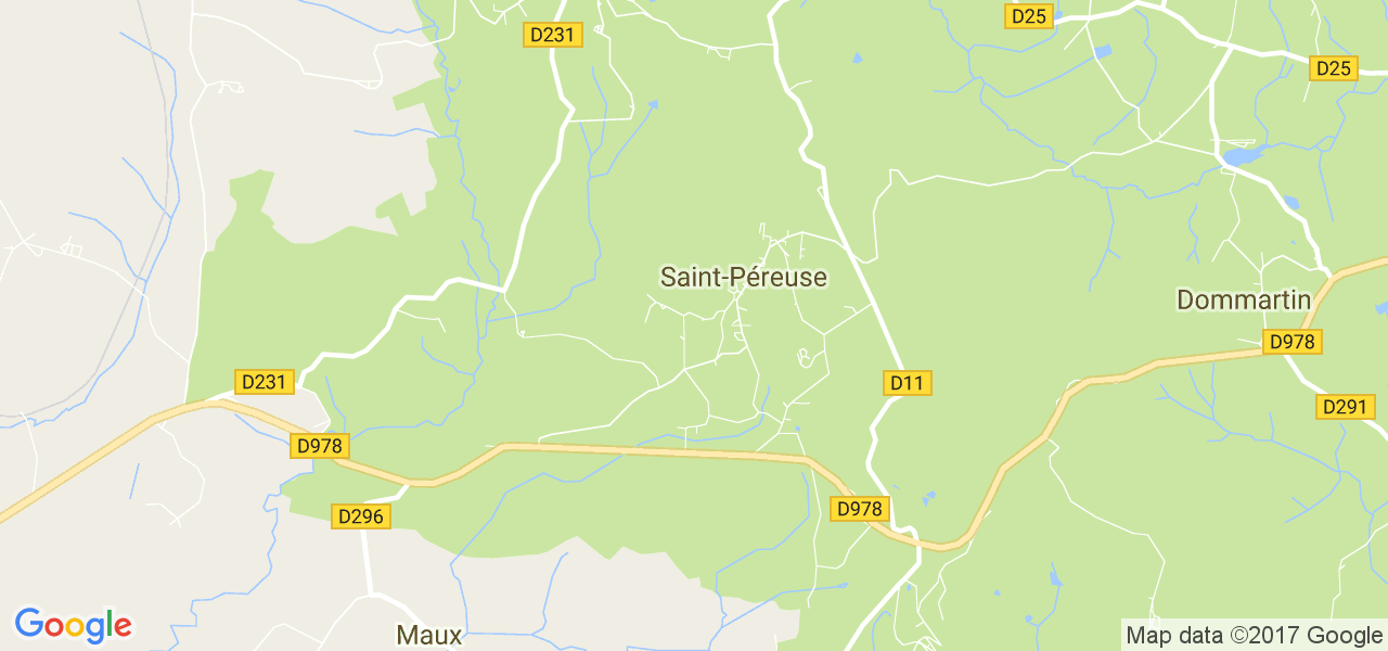 map de la ville de Saint-Péreuse