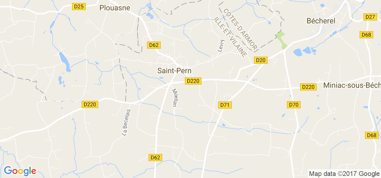 map de la ville de Saint-Pern