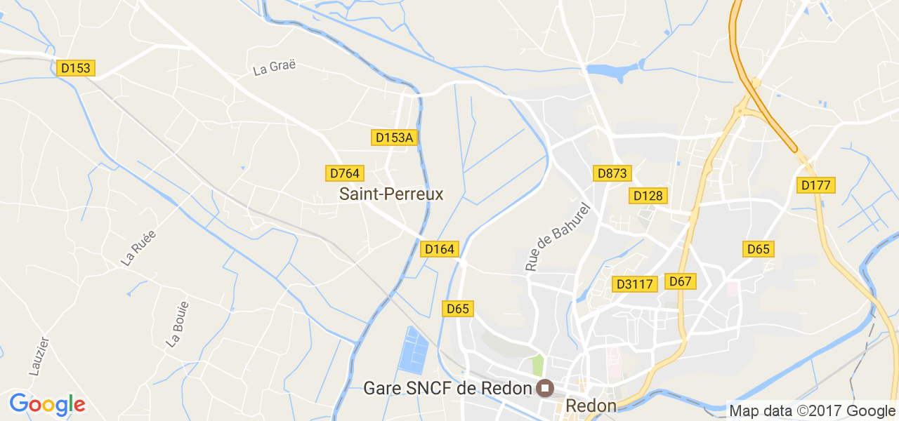 map de la ville de Saint-Perreux