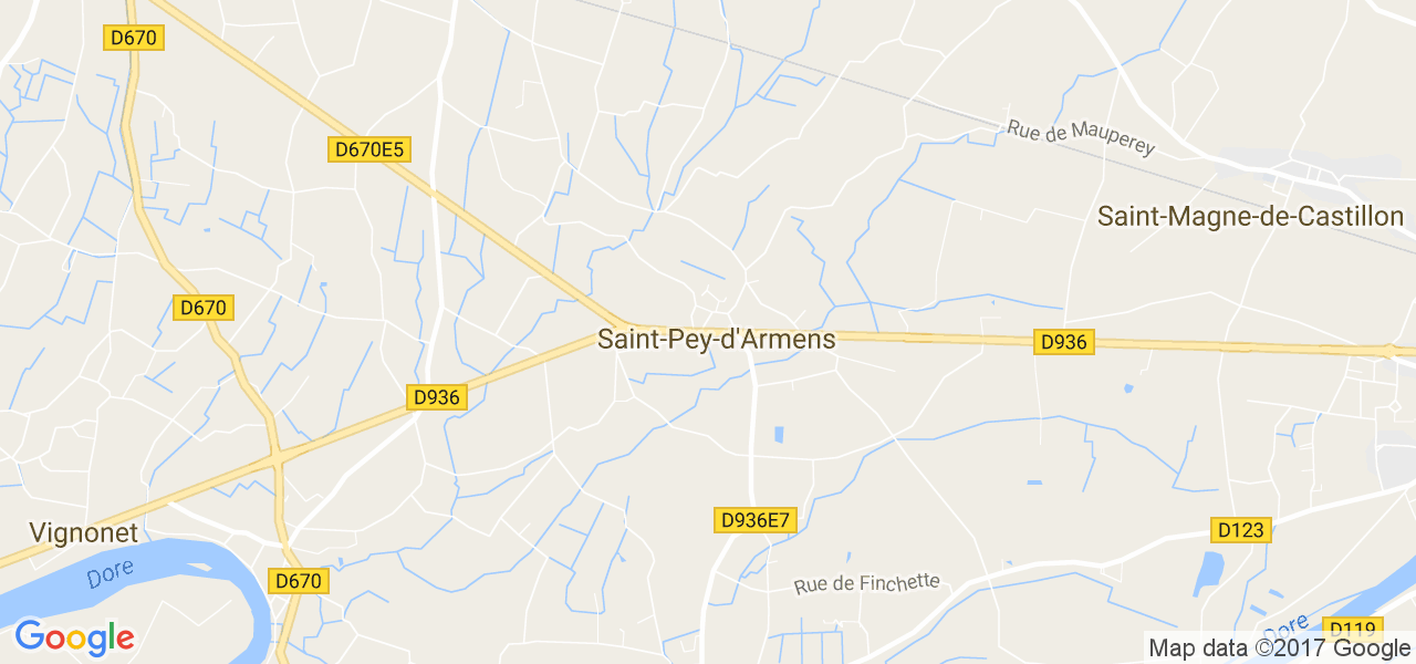 map de la ville de Saint-Pey-d'Armens