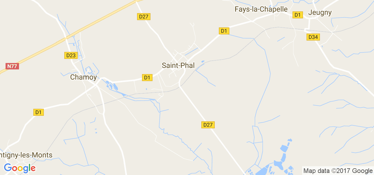 map de la ville de Saint-Phal