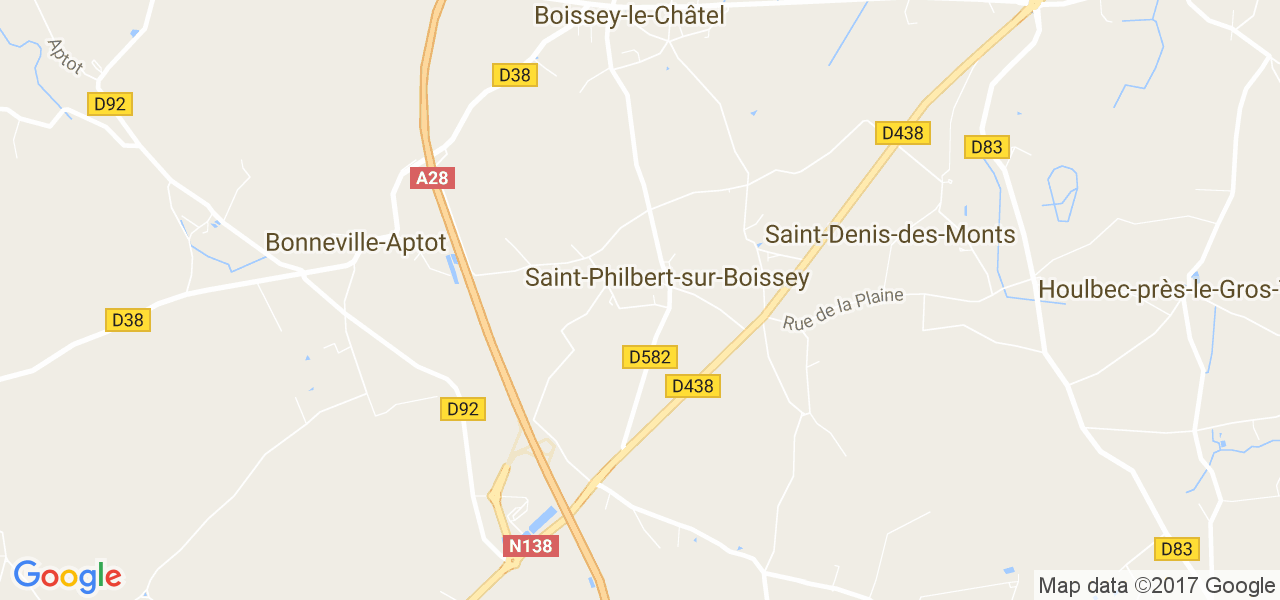 map de la ville de Saint-Philbert-sur-Boissey