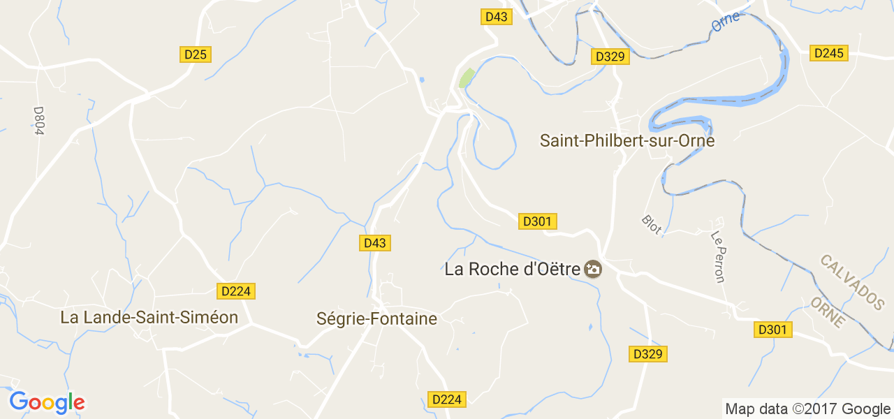 map de la ville de Saint-Philbert-sur-Orne