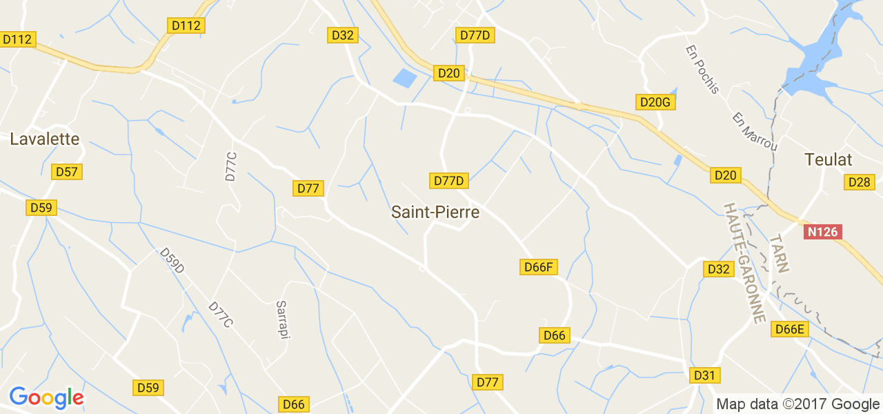 map de la ville de Saint-Pierre