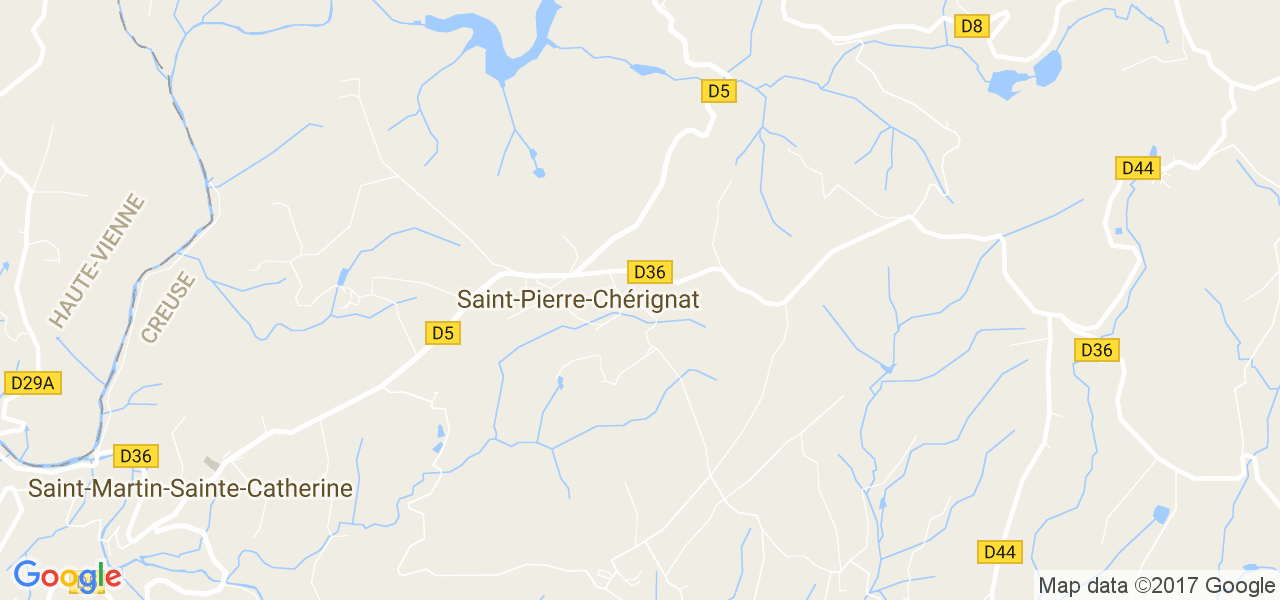 map de la ville de Saint-Pierre-Chérignat