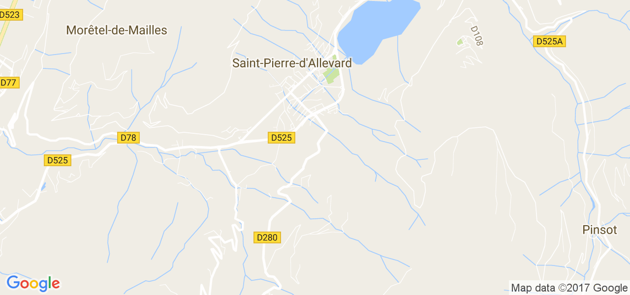 map de la ville de Saint-Pierre-d'Allevard