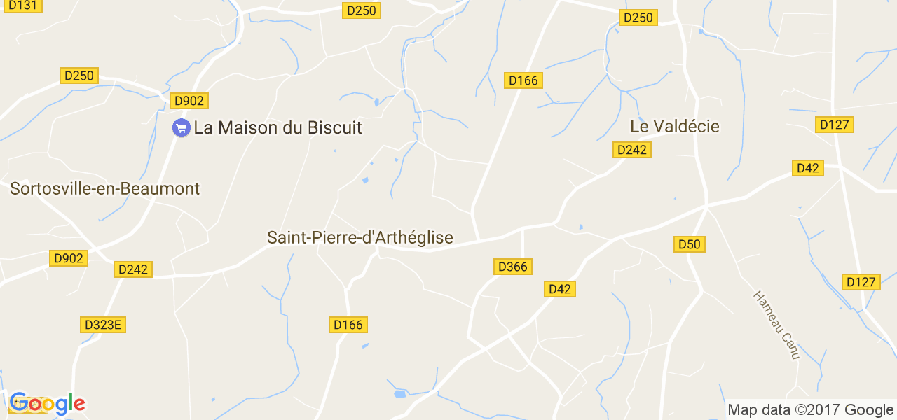 map de la ville de Saint-Pierre-d'Arthéglise