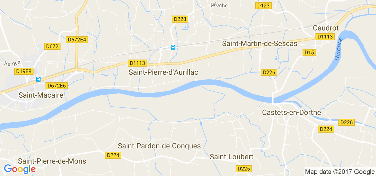 map de la ville de Saint-Pierre-d'Aurillac