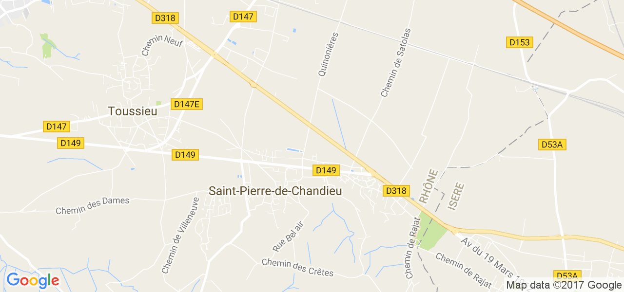 map de la ville de Saint-Pierre-de-Chandieu