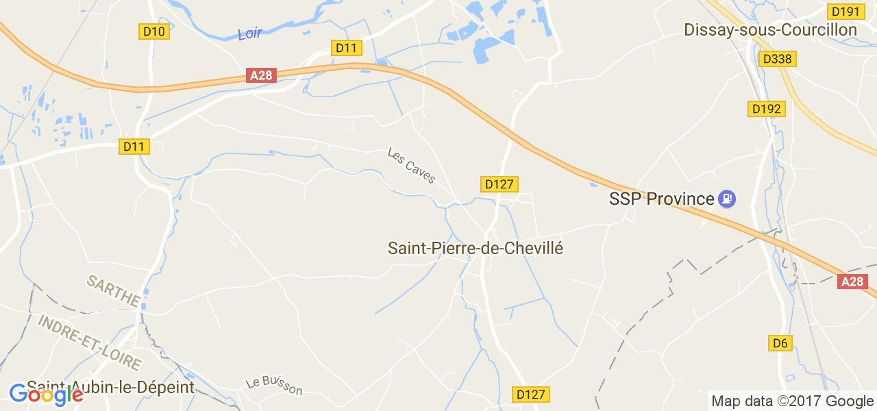 map de la ville de Saint-Pierre-de-Chevillé