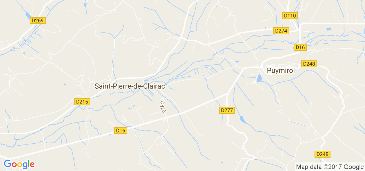 map de la ville de Saint-Pierre-de-Clairac