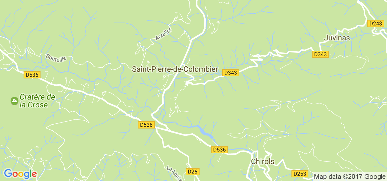 map de la ville de Saint-Pierre-de-Colombier