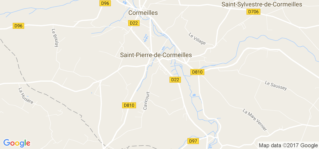 map de la ville de Saint-Pierre-de-Cormeilles