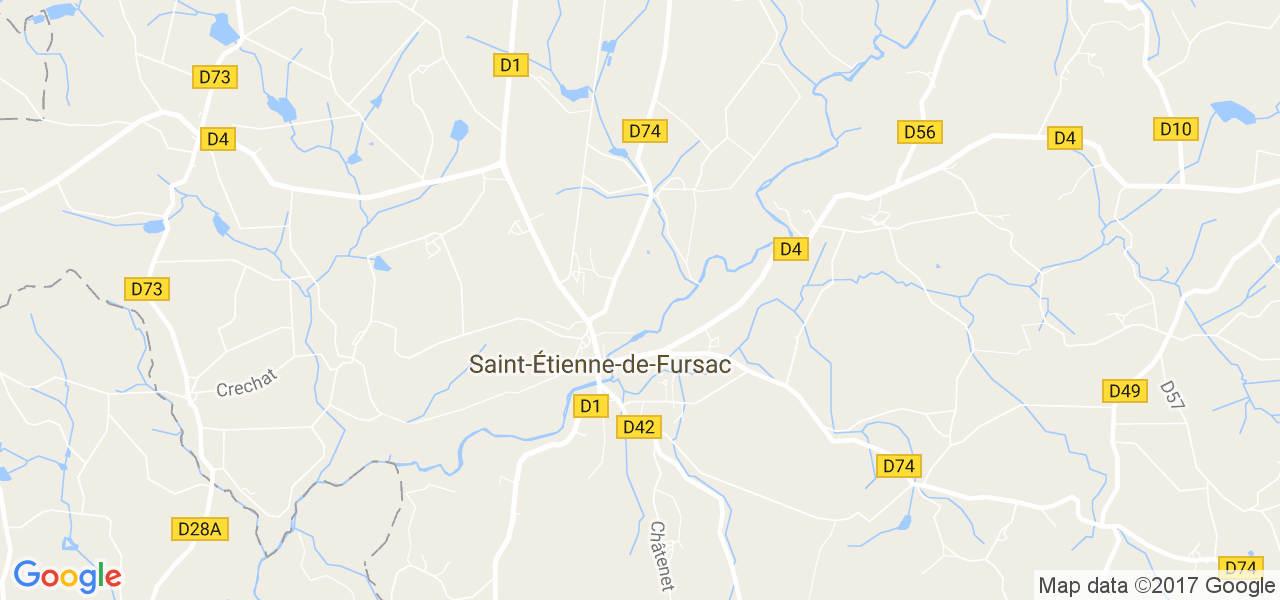 map de la ville de Saint-Pierre-de-Fursac