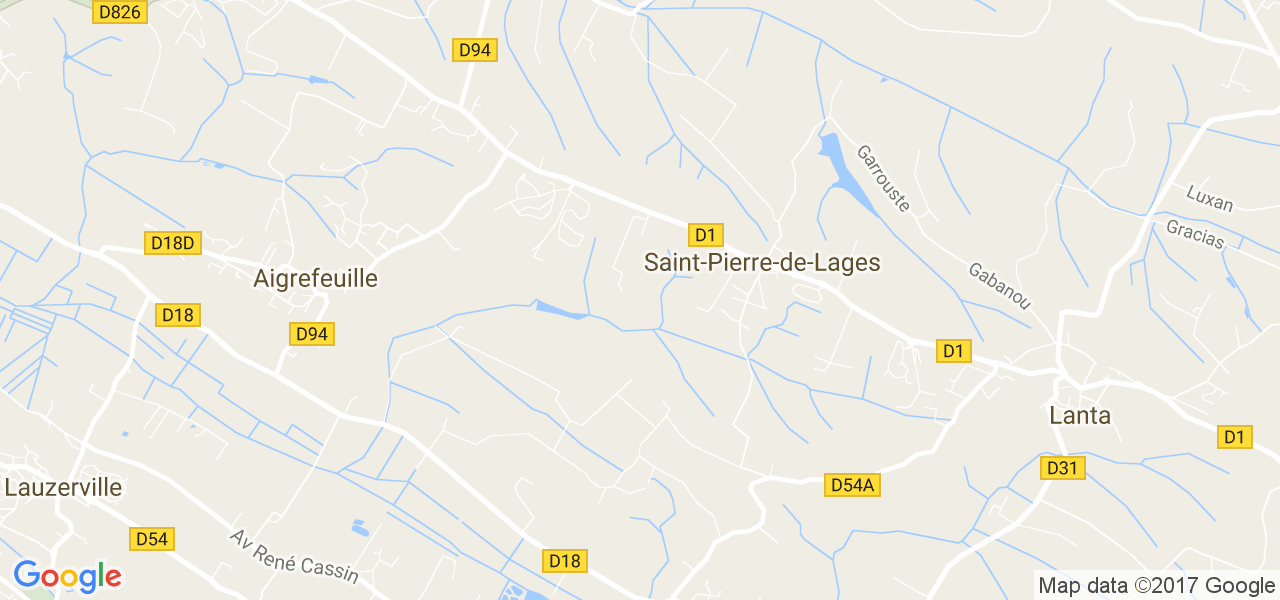 map de la ville de Saint-Pierre-de-Lages