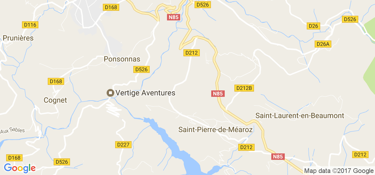 map de la ville de Saint-Pierre-de-Méaroz