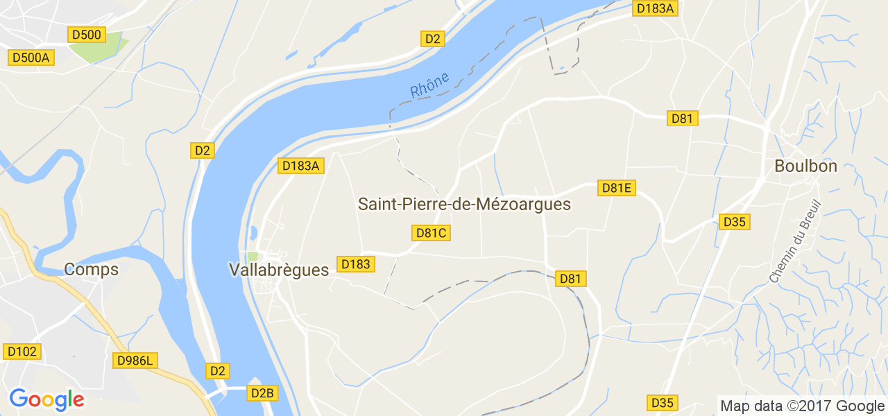 map de la ville de Saint-Pierre-de-Mézoargues