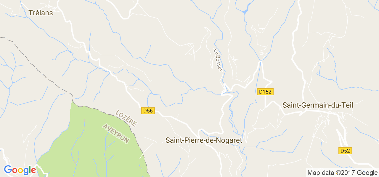 map de la ville de Saint-Pierre-de-Nogaret