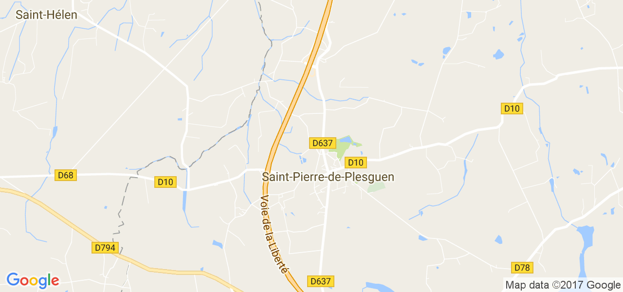 map de la ville de Saint-Pierre-de-Plesguen