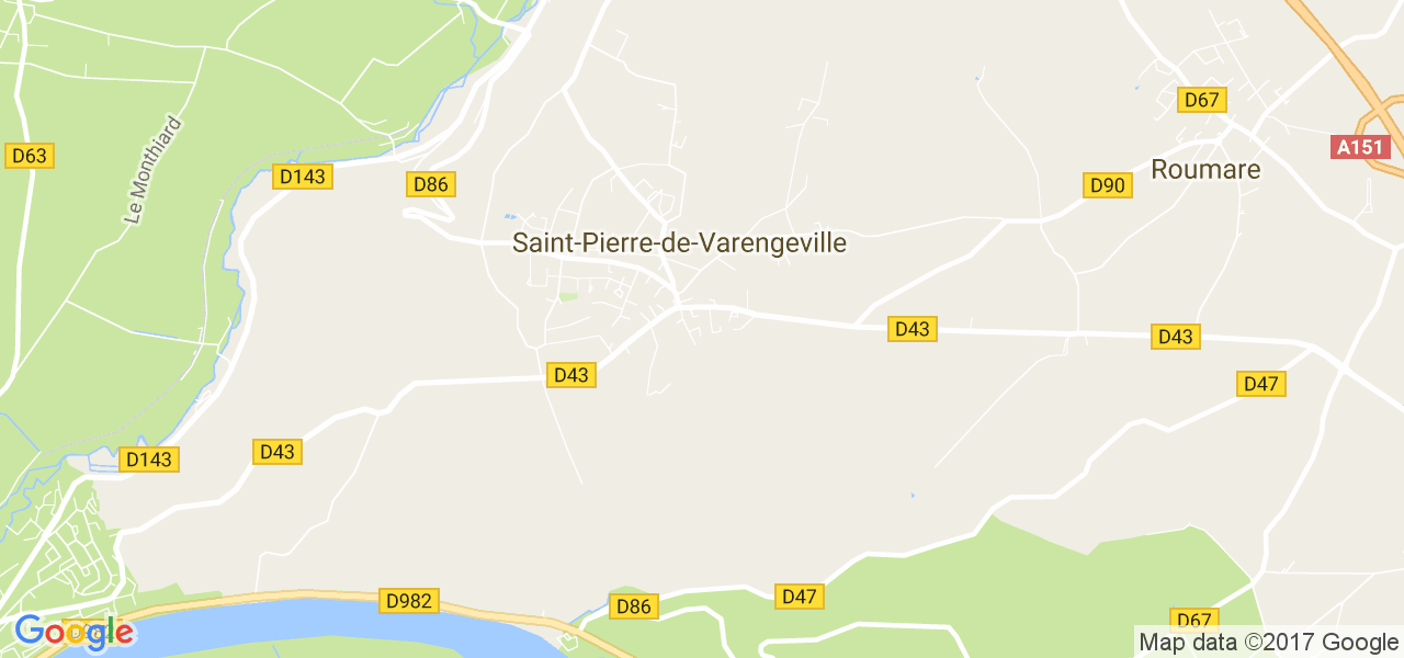 map de la ville de Saint-Pierre-de-Varengeville