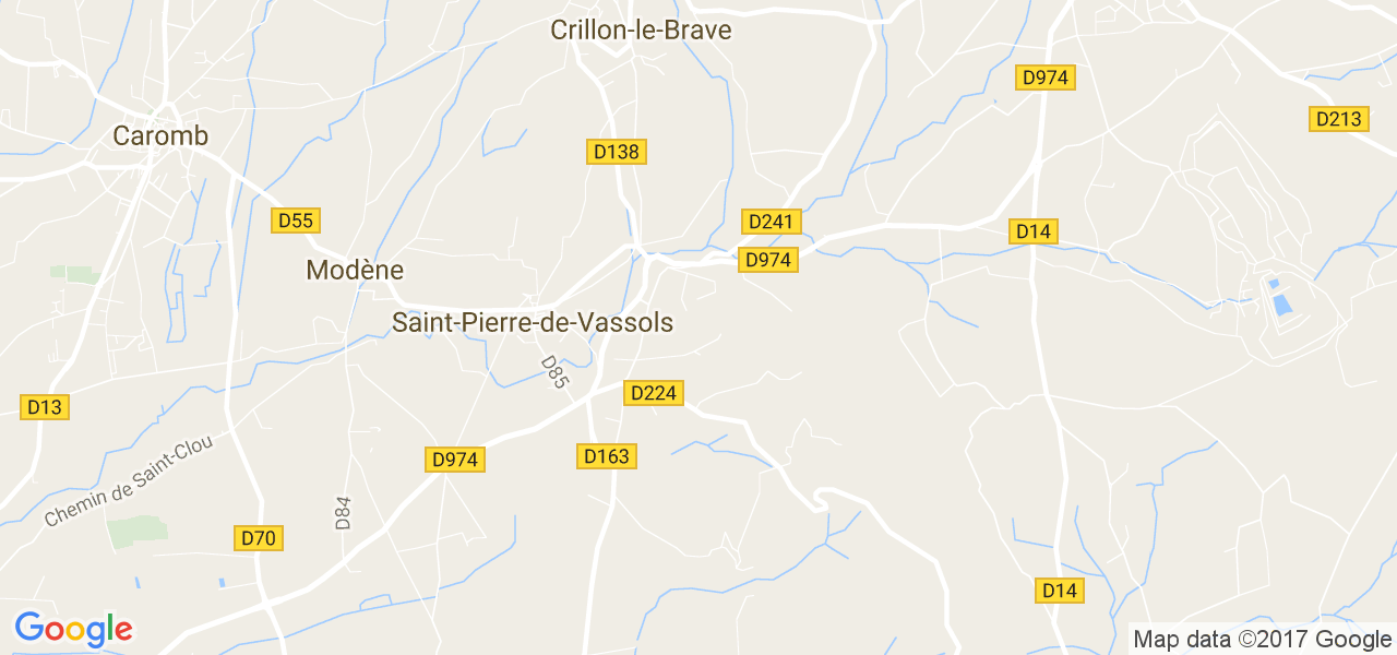 map de la ville de Saint-Pierre-de-Vassols
