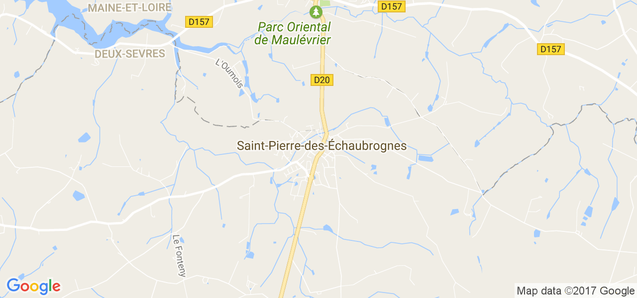 map de la ville de Saint-Pierre-des-Échaubrognes