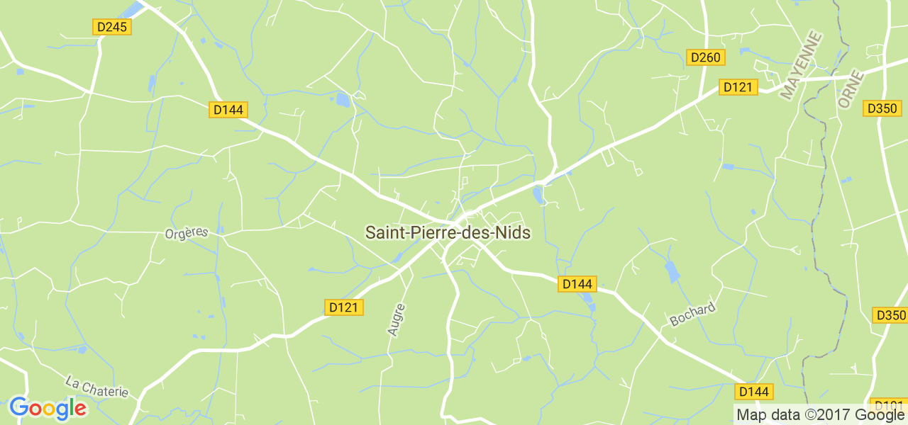 map de la ville de Saint-Pierre-des-Nids