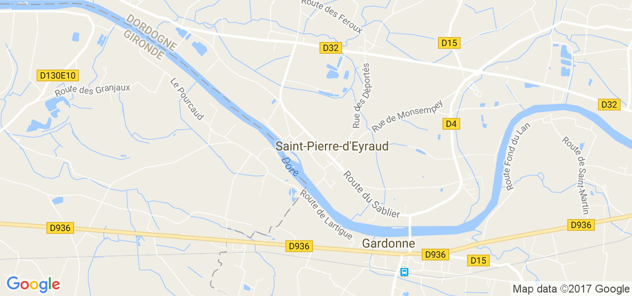 map de la ville de Saint-Pierre-d'Eyraud